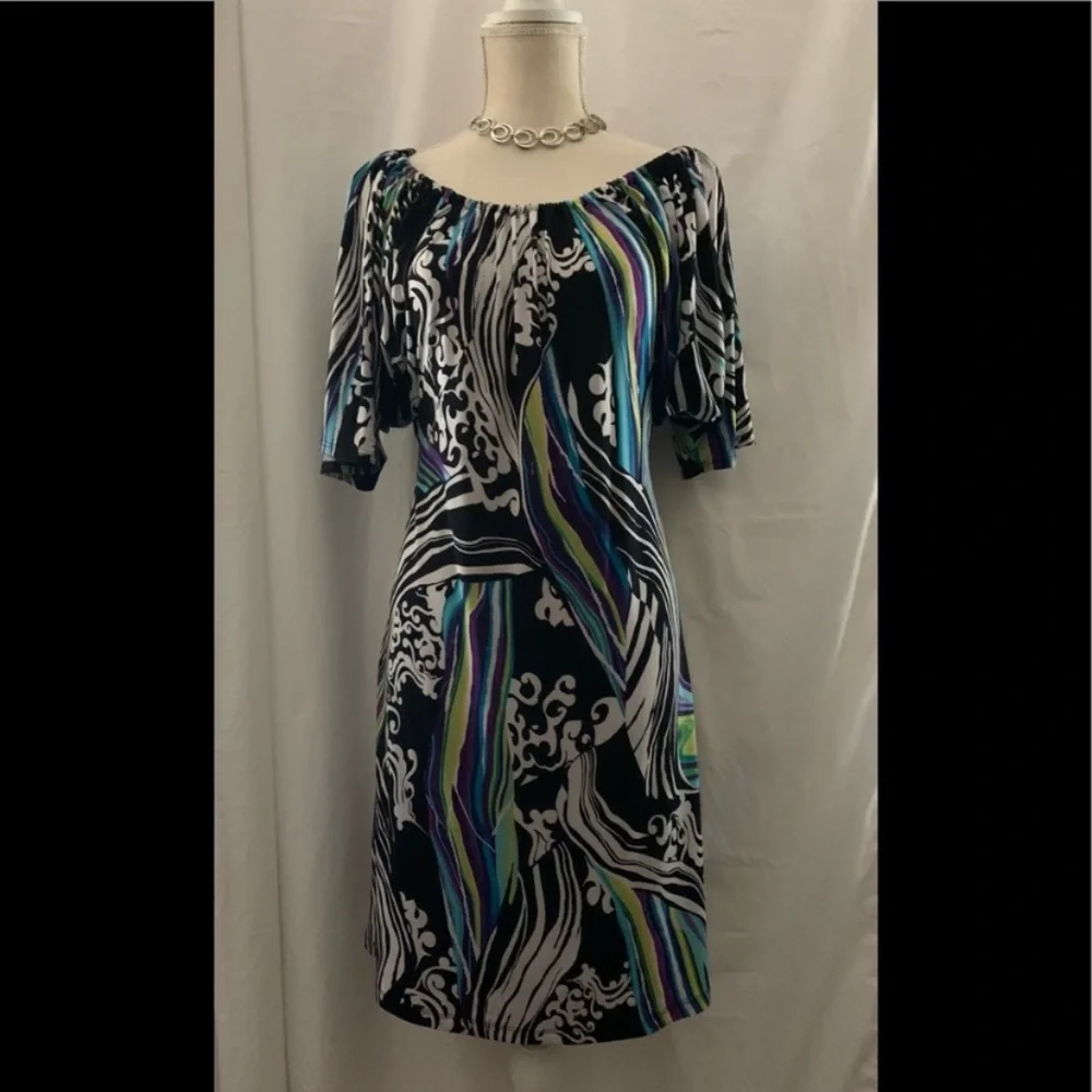 Women’s AB Studio Knee Length Dress Medium Little Black Dress - Picture 10 of 10